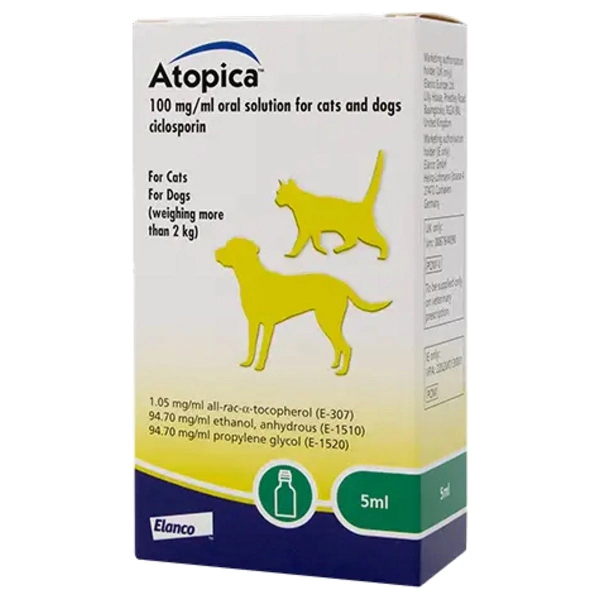 Atopica Oral Solution for Cats and Dogs - 5ml Atopica Oral Solution For Cats And Dogs - 5ml -Healthy Pets Shop atopica 5ml for cats and dogs