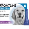Frontline Spot-On Flea & Tick Treatment Dog 20-40kg - 6 Pack 1 Frontline Spot-On Flea & Tick Treatment Dog 20-40kg - 6 Pack -Healthy Pets Shop frontline large dog 6