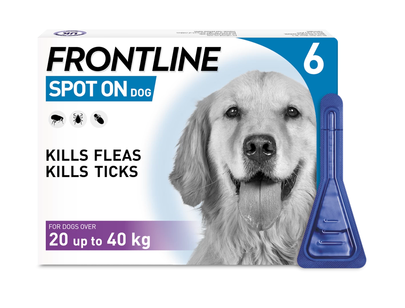 Frontline Spot-On Flea & Tick Treatment Dog 20-40kg - 6 Pack Frontline Spot-On Flea & Tick Treatment Dog 20-40kg - 6 Pack -Healthy Pets Shop frontline large dog 6