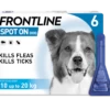 Frontline Spot-On Flea & Tick Treatment Dog 10-20 Kg - 6 Pack 1 Frontline Spot-On Flea & Tick Treatment Dog 10-20 Kg - 6 Pack -Healthy Pets Shop frontline medium dog 6
