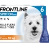 Frontline Spot-On Flea & Tick Treatment Dog 2 -10 Kg - 6 Pack 2 Frontline Spot-On Flea & Tick Treatment Dog 2 -10 Kg - 6 Pack -Healthy Pets Shop frontline small dog 6