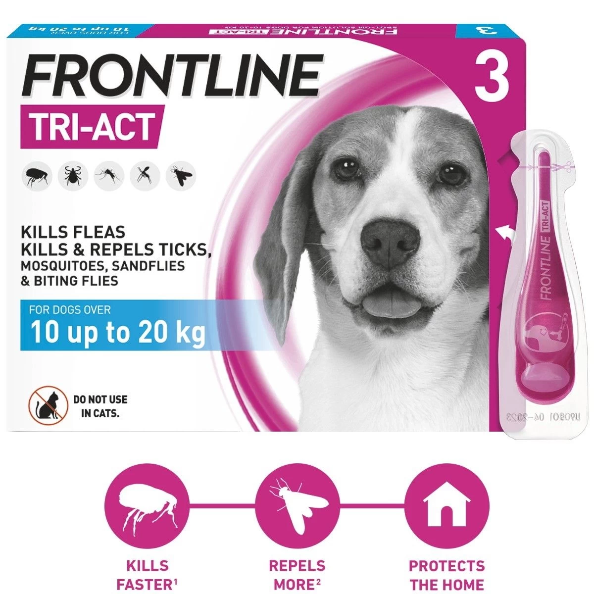 Frontline Tri-Act Spot on Solution for Medium Dogs Frontline Tri-Act Spot On Solution For Medium Dogs -Healthy Pets Shop frontline triact mdog fro060