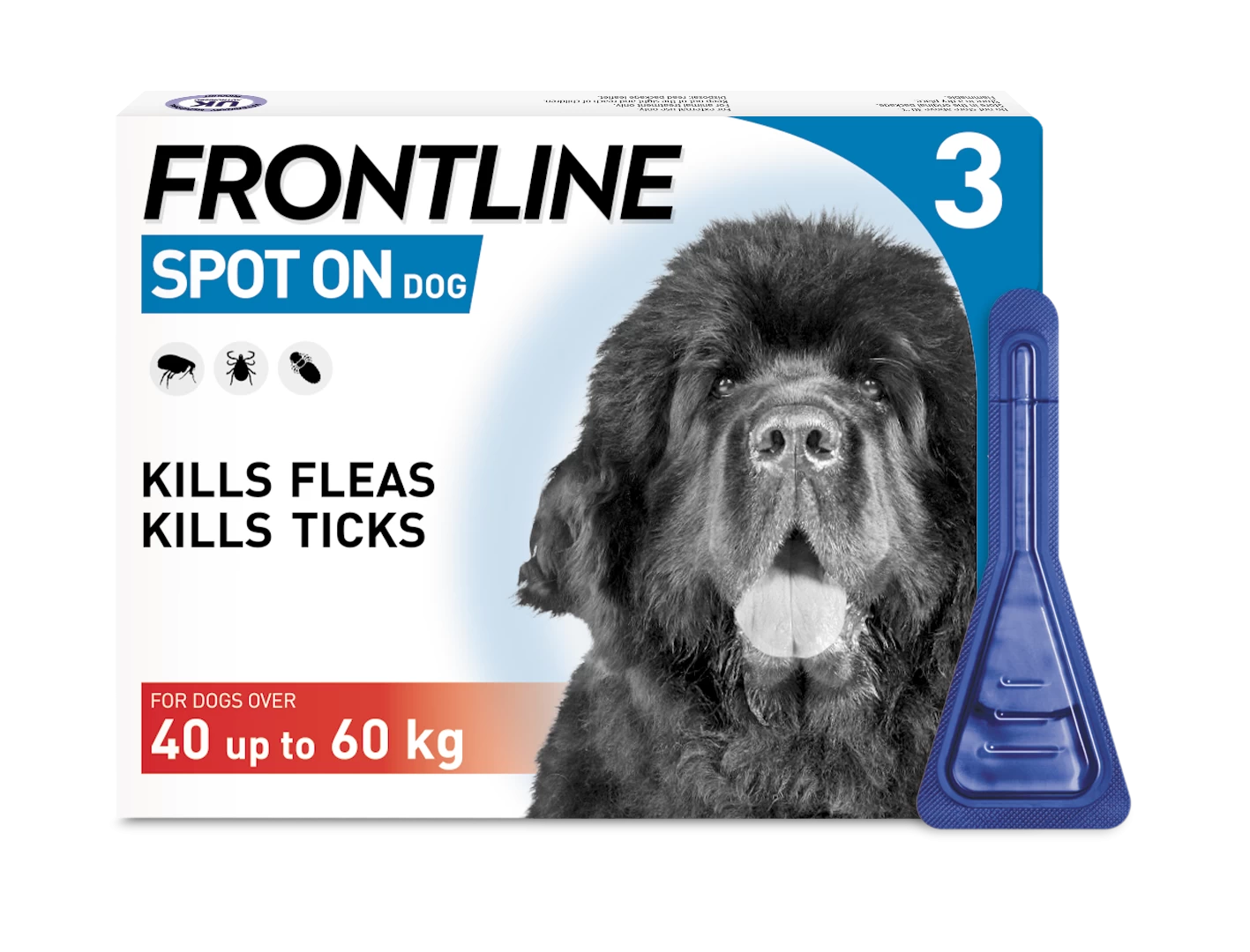 Frontline Spot-On Flea & Tick Treatment Dog 40-60kg - 3 Pack Frontline Spot-On Flea & Tick Treatment Dog 40-60kg - 3 Pack -Healthy Pets Shop frontline xl dog 3