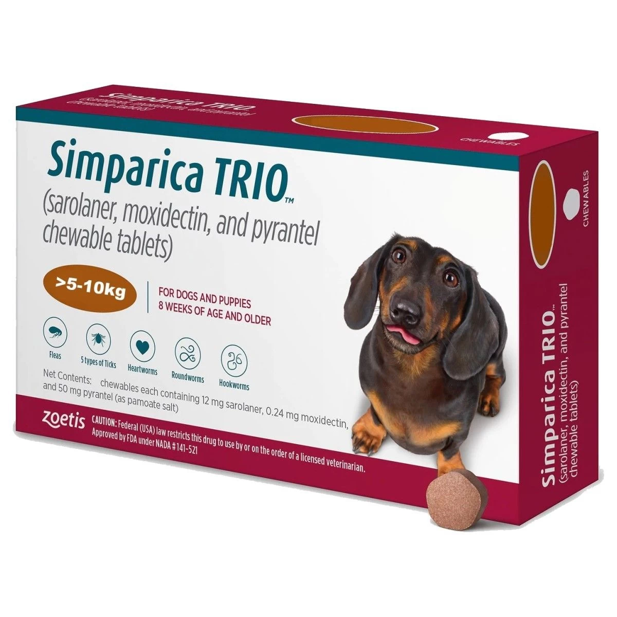 Simparica Trio for Dogs 12mg - 3 Pack Simparica Trio For Dogs 12mg - 3 Pack -Healthy Pets Shop simparica trio dog 5 10kg
