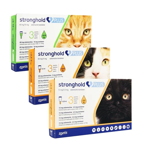 Stronghold Plus Spot-On for Medium Cats - 3 Pack Stronghold Plus Spot-On For Medium Cats - 3 Pack -Healthy Pets Shop stronghold plus cats spot on 1